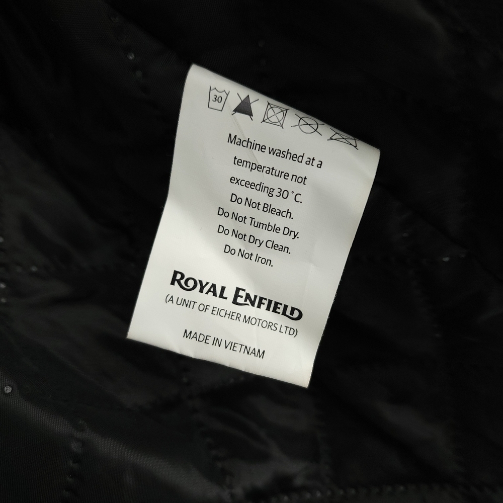 Royal Enfield Textile Waterproof Riding Motorcycle Reflective Jacket - Black - Picture 8 of 14